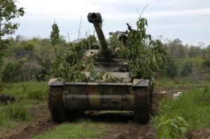 AMX-13 Kavaleri Kostrad dalam kamuflase dedaunan