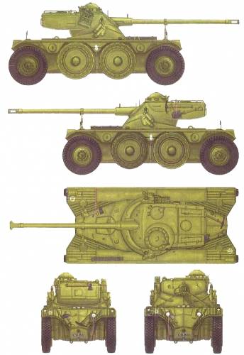 Panhard EBR FL-10 kaliber 75 mm, menggunakan kubah yang serupa dengan tank AMX-13