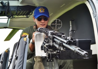 GPMG FN MAG kaliber 7,62 mm sebagai doorgun NBO-105 TNI AL.