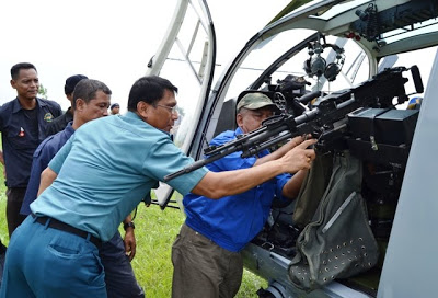 Untuk operasi khusus, NBO-105 TNI AL dipasangi doorgun.