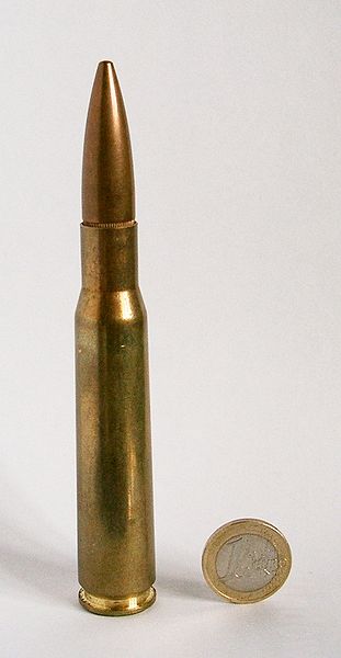 Peluru kaliber 12,7 mm.